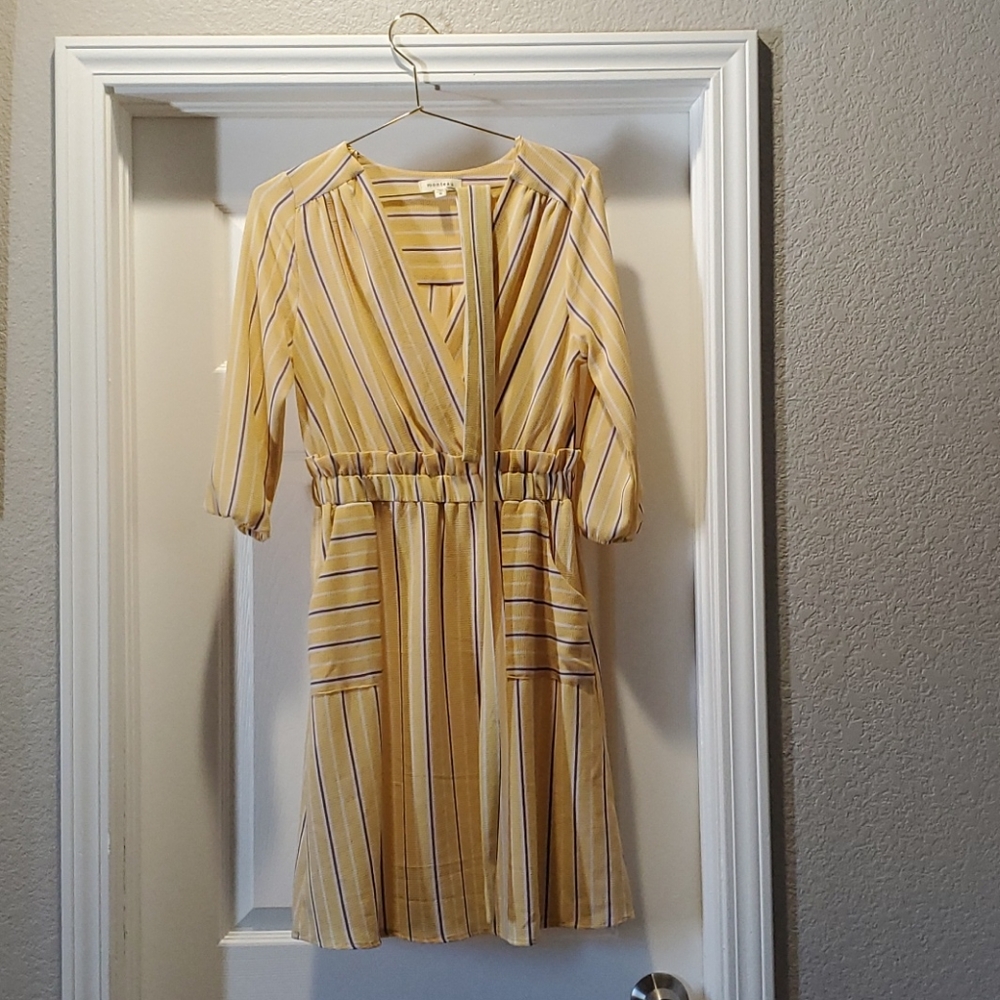 Yellow and Purple Striped Dress